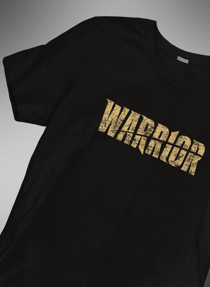 WARRIOR BLACK SHORT SLEEVE T-SHIRT - BLACK