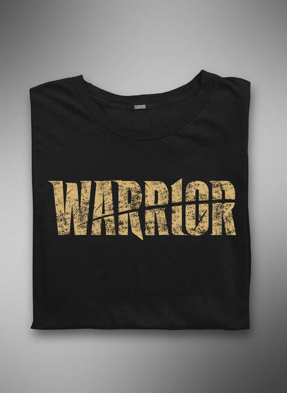 WARRIOR BLACK SHORT SLEEVE T-SHIRT - BLACK