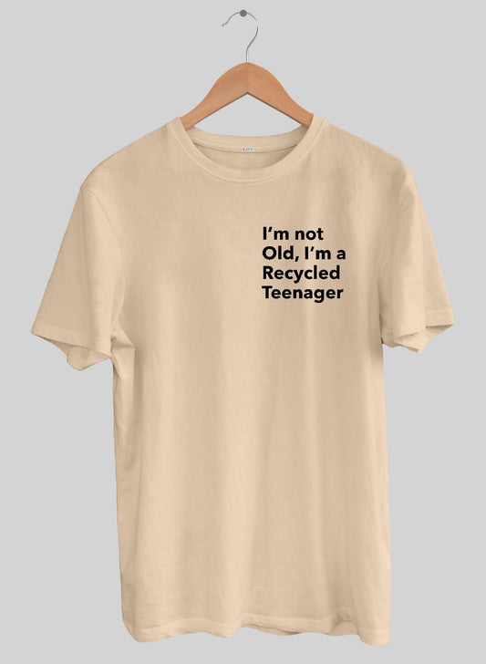 I AM NOT ABLE PRINT SHORT SLEEVE T-SHIRT - PEACH