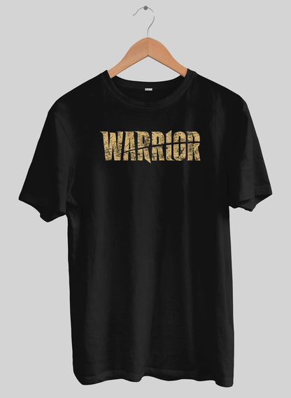 WARRIOR BLACK SHORT SLEEVE T-SHIRT - BLACK