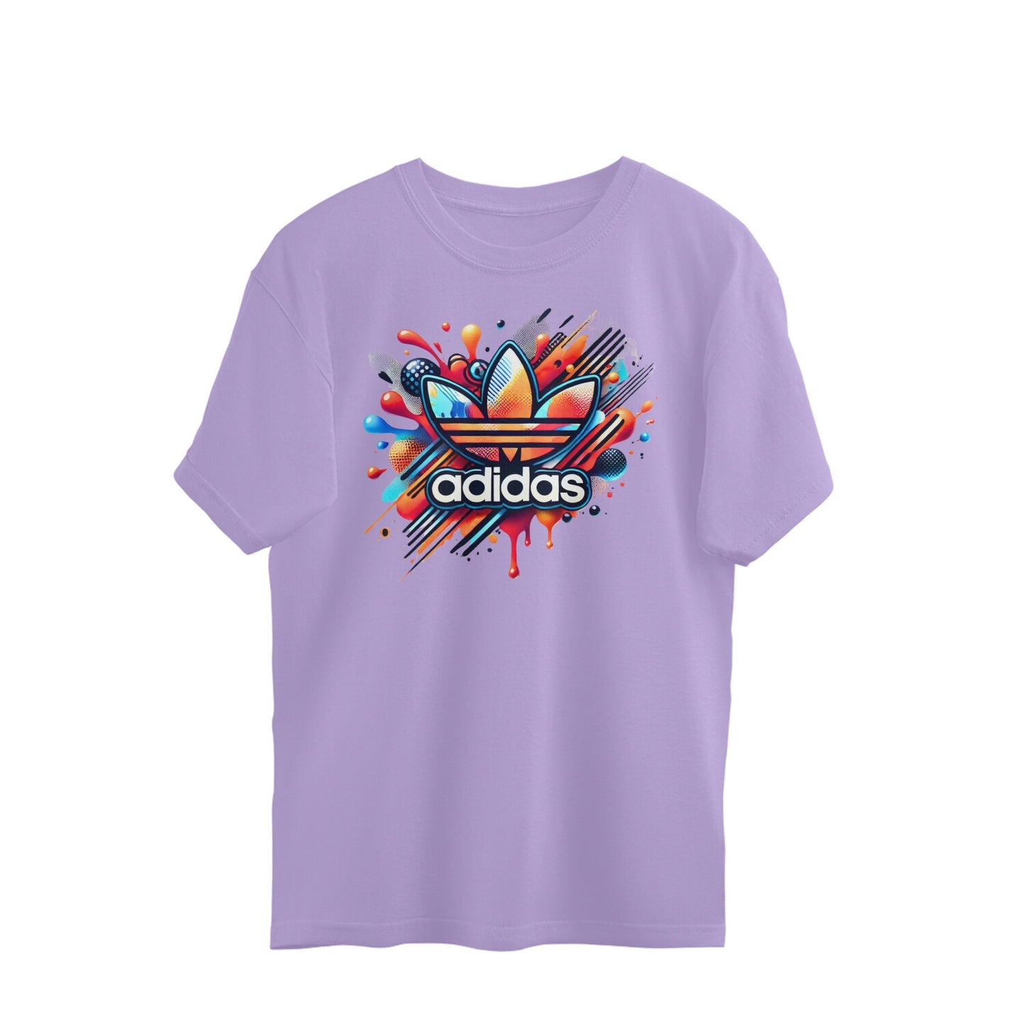 ADIDAS PRINT SHORT SLEEVE T-SHIRT - PURPLE