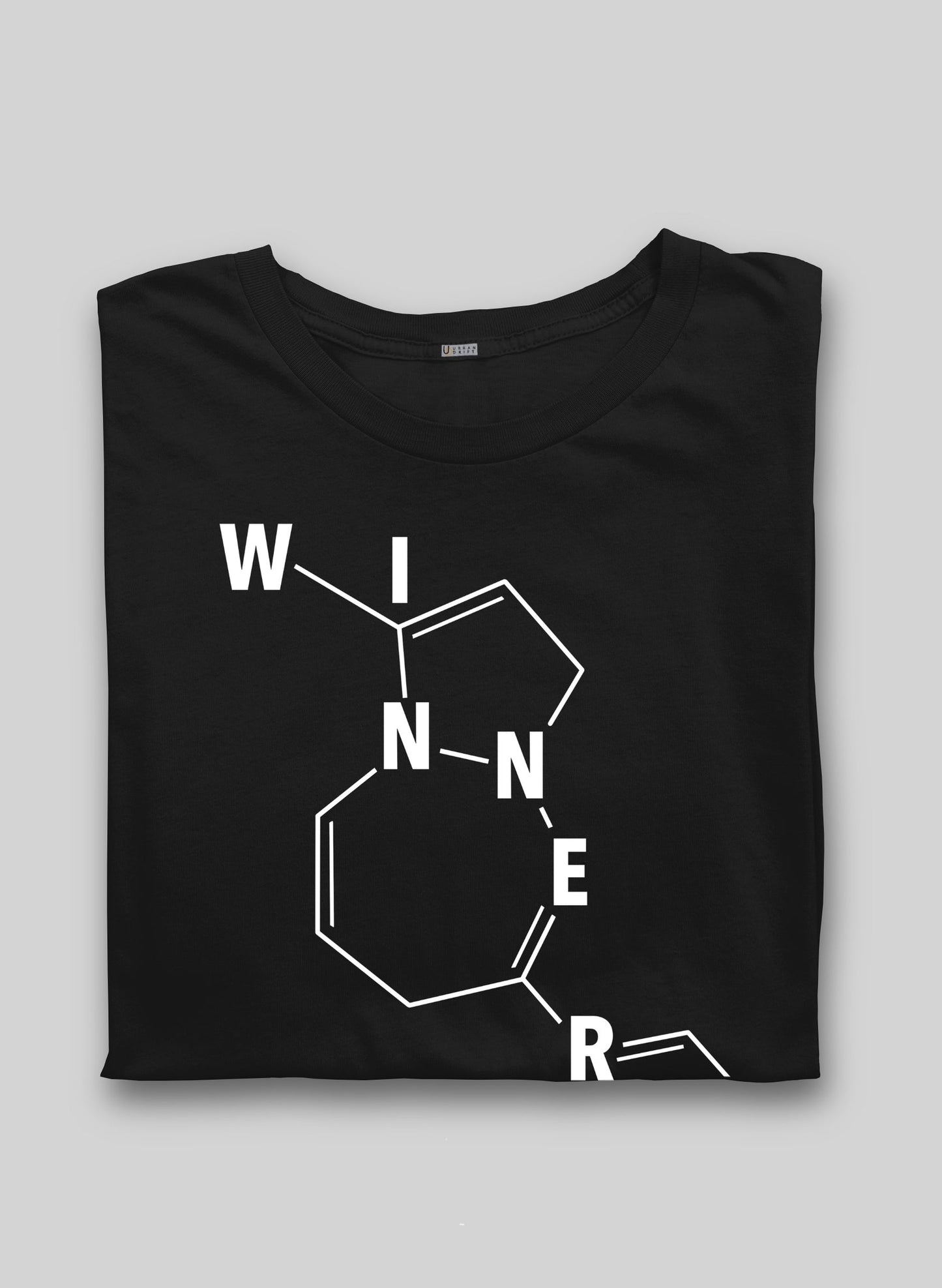 WINNER BLACK SHORT SLEEVE T-SHIRT - BLACK