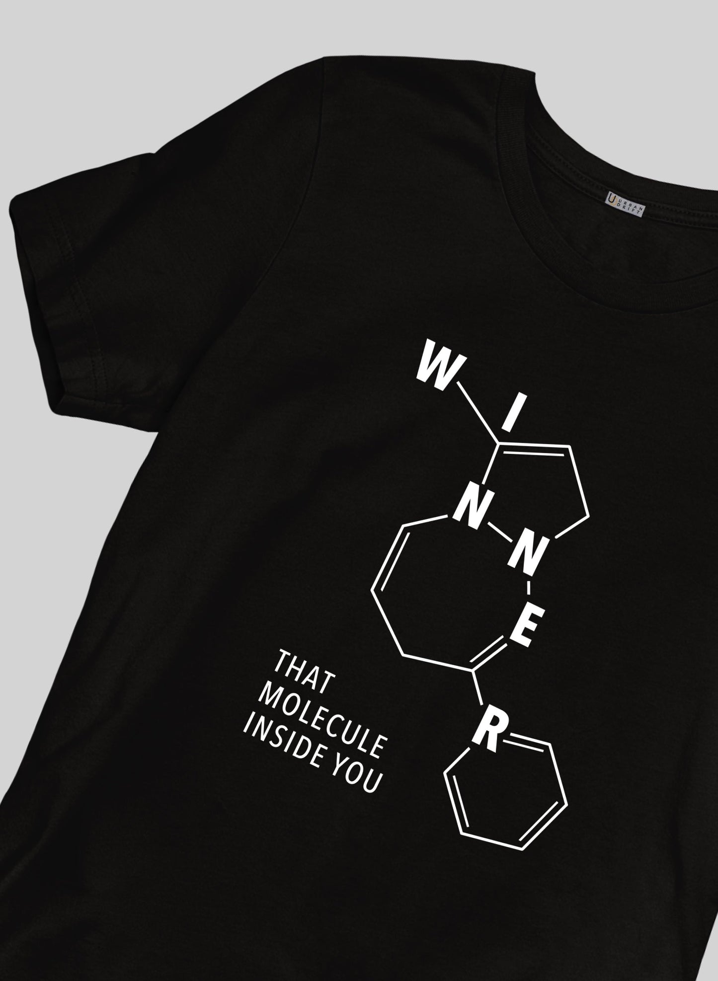 WINNER BLACK SHORT SLEEVE T-SHIRT - BLACK