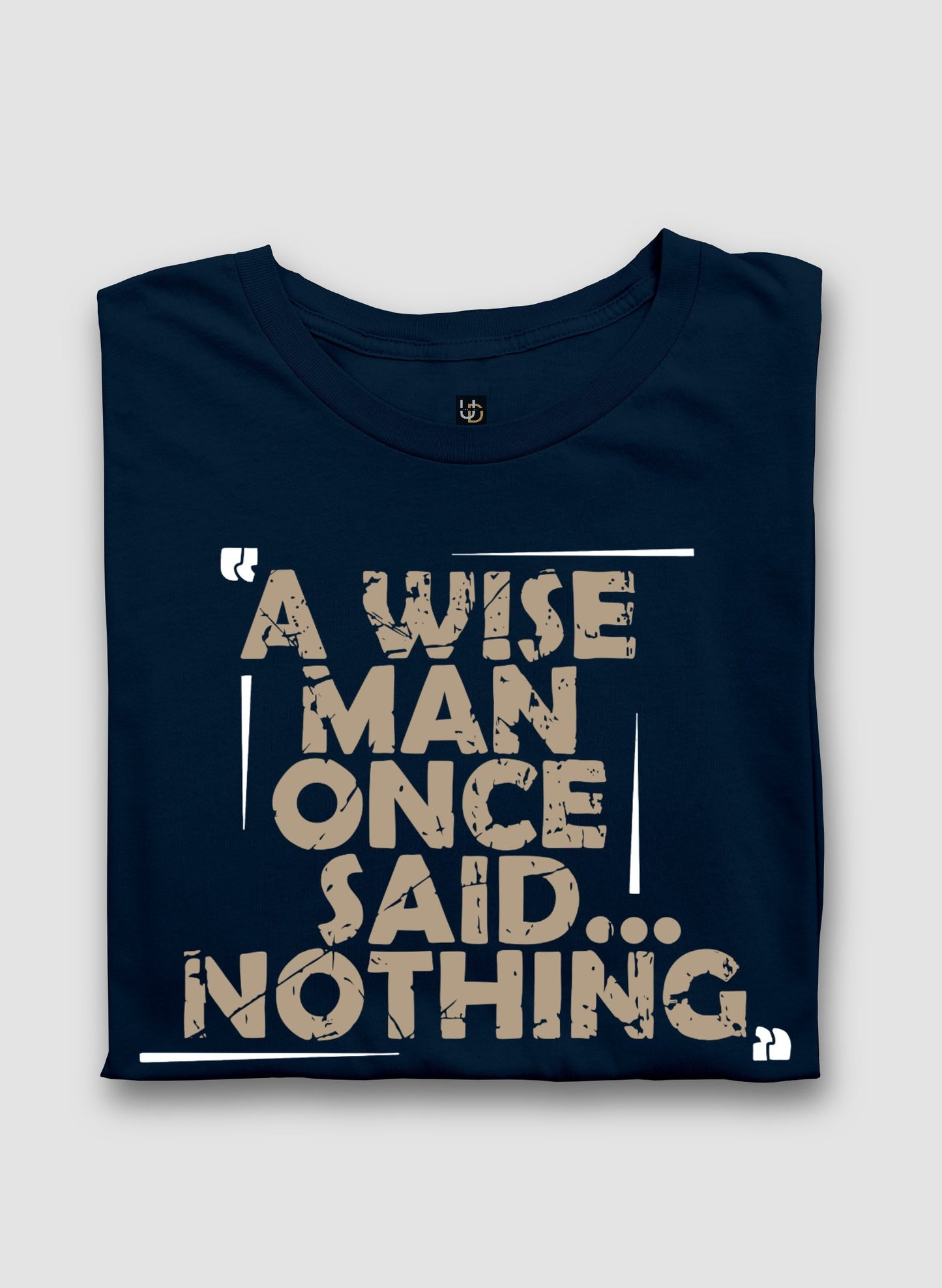 WISE MAN PRINT SHORT SLEEVE T-SHIRT - BLUE