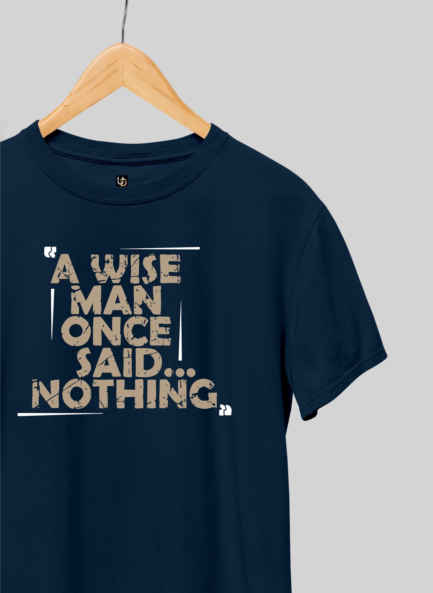 WISE MAN PRINT SHORT SLEEVE T-SHIRT - BLUE