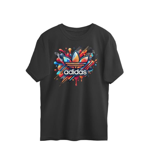 ADIDAS PRINT SHORT SLEEVE T-SHIRT - BLACK