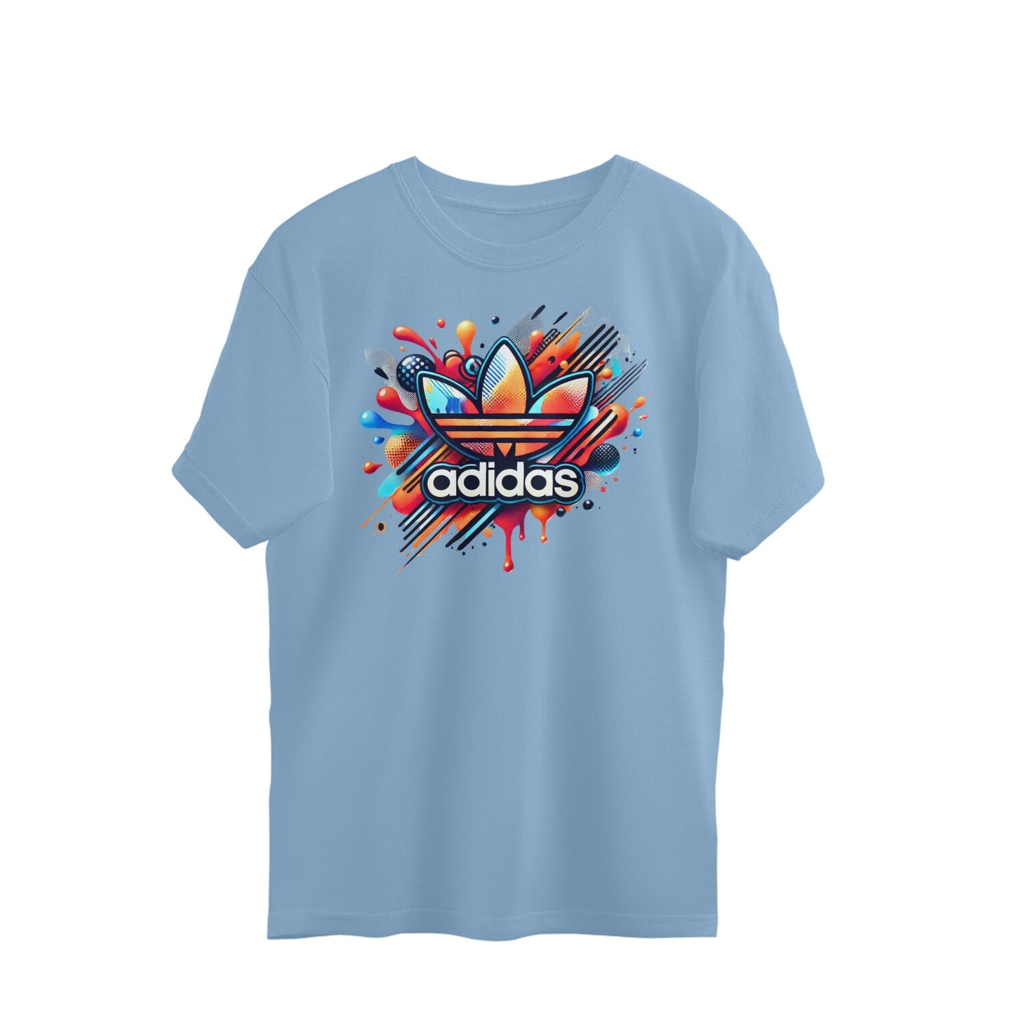 ADIDAS PRINT SHORT SLEEVE T-SHIRT - SKY