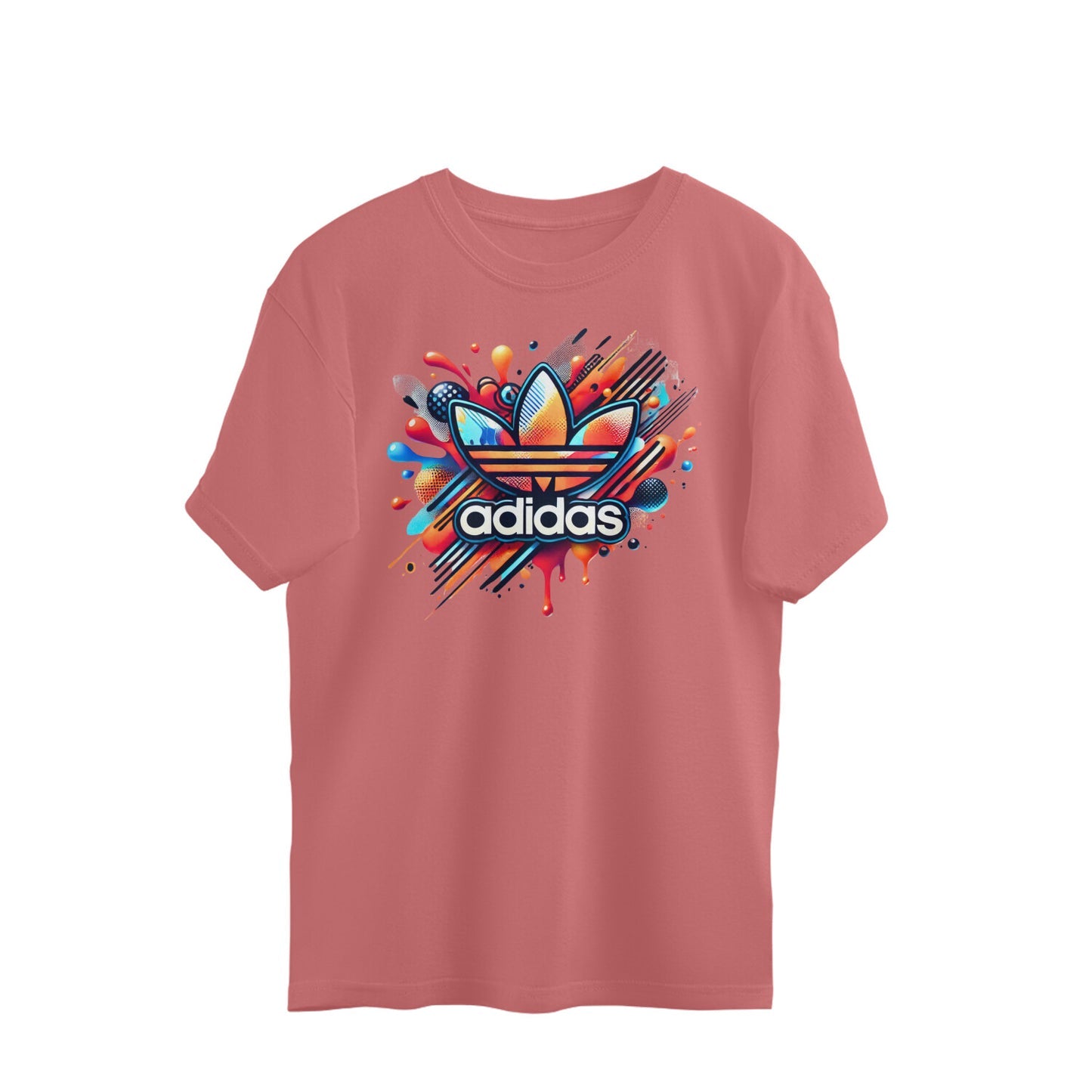 ADIDAS PRINT SHORT SLEEVE T-SHIRT - PEACH